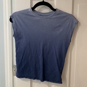 Blue hombre shirt with knot in the back